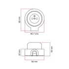 French-style wall mounting kit and porcelain base for Creative-Tubes