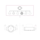 French-style wall mounting kit and porcelain base for Creative-Tubes
