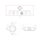 French-style wall mounting kit and porcelain base for Creative-Tubes