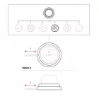French 10/16A two-pole wall socket set and porcelain base