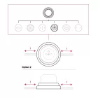 French 10/16A two-pole wall socket set and porcelain base