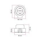 Schuko wall socket set and porcelain base for Creative-Tubes products