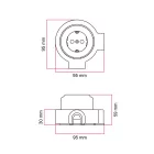 Schuko wall socket set and porcelain base for Creative-Tubes products