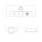 Schuko wall socket set and porcelain base for Creative-Tubes products