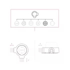 Schuko wall socket set and porcelain base for Creative-Tubes products