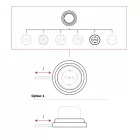 Schuko wall socket set with porcelain base