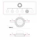 Schuko wall socket set with porcelain base