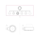 Italian double two-way socket set 10/16A for wall and floor mounting Creative-Tubes porcelain