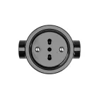 Italian double two-way socket set 10/16A for wall and floor mounting Creative-Tubes porcelain