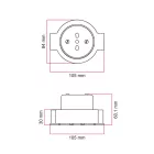 Italian double two-way socket set 10/16A for wall and floor mounting Creative-Tubes porcelain