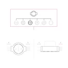 Italian double two-way socket set 10/16A for wall and floor mounting Creative-Tubes porcelain