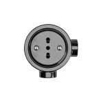 Italian double two-way socket set 10/16A for wall and floor mounting Creative-Tubes porcelain