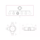 Italian double two-way socket set 10/16A for wall and floor mounting Creative-Tubes porcelain