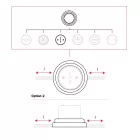 Italian two-pole socket set 10/16A wall-mounted with porcelain base