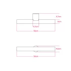 Esse14 wall or ceiling lamp for linear LED bulb S14d - Waterproof IP44 - IO
