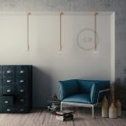 Wooden ceiling rosette set for XL cable