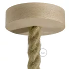 Wooden ceiling rosette set for 2XL cable