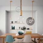Wooden ceiling rosette set for 2XL cable