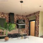 Wooden ceiling rosette set