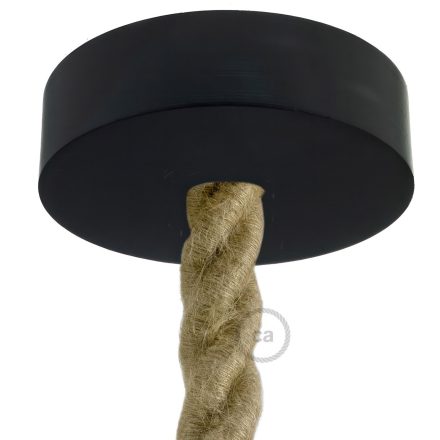 Wooden ceiling rosette set for 2XL cable