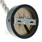 Wooden ceiling rosette set for 2XL cable