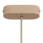 Oval wooden ceiling rosette set