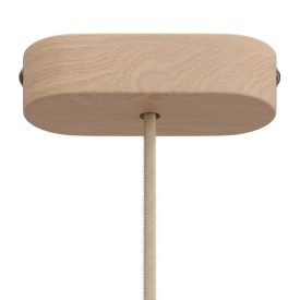 Oval wooden ceiling rosette set