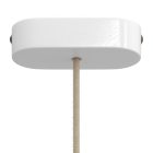 Oval wooden ceiling rosette set