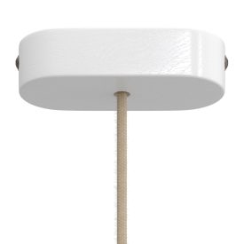 Oval wooden ceiling rosette set