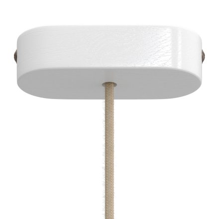 Oval wooden ceiling rosette set