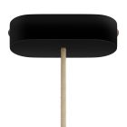 Oval wooden ceiling rosette set