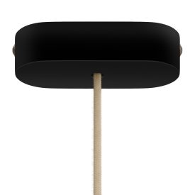 Oval wooden ceiling rosette set