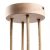 Cylindrical wooden 4-hole ceiling rosette set
