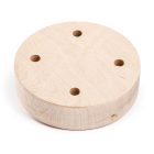 Cylindrical wooden 4-hole ceiling rosette set