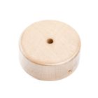 Mini cylindrical wooden ceiling rosette set with 1 central hole