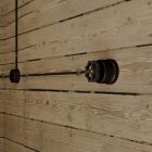 Mini cylindrical wooden ceiling rosette set with 1 central hole