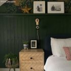 Mini cylindrical wooden ceiling rosette set with 1 central hole