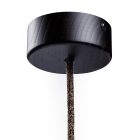 Mini cylindrical wooden ceiling rosette set with 1 central hole