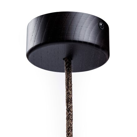 Mini cylindrical wooden ceiling rosette set with 1 central hole