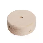 Set of mini wooden cylindrical roses with 1 hole in the middle and 2 holes on the sides