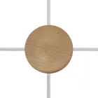 Mini cylindrical wooden 4-sided hole ceiling rosette set (connection box)