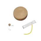 Mini cylindrical wooden 4-sided hole ceiling rosette set (connection box)