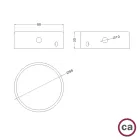 Mini cylindrical wooden 4-sided hole ceiling rosette set (connection box)