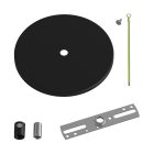 Recessed ceiling rosette with 1 central hole