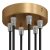 Cylindrical metal 6-hole ceiling rosette set