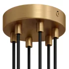 Cylindrical metal 6-hole ceiling rosette set