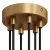 Cylindrical metal 6-hole ceiling rosette set