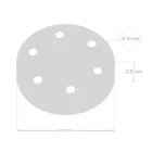 Cylindrical metal 6-hole ceiling rosette set
