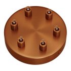 Cylindrical metal 6-hole ceiling rosette set