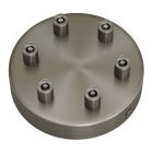Cylindrical metal 6-hole ceiling rosette set